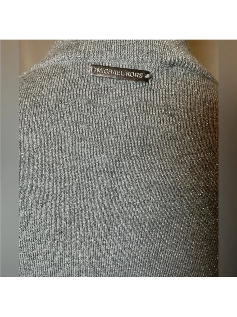 Michaels kors Cold-Shoulder Lightweight Knit Sweater in Light Gray